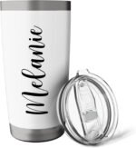 Melanie Personalized Name Custom Travel Mug Stainless Steel Insulated Tumbler - Image 6