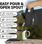 1 Gallon Insulated Water Bottle with Handle, 135 oz Double Vacuum Stainless Steel Water Jug for Hot & Cold Drinks, Leak-Proof Large Wide Mouth Water Flask for Travel, Gym, Biking (Black) - Image 4