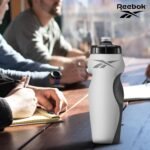 Reebok Squeeze Water Bottles With Athletic Design - Water Bottle 24 oz - Sports Water Bottle - Reusable Water Bottle For Gym, Running, Hiking etc, BPA Free (White) - Image 4