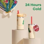 Hydro Flask Kids 12 Oz Tumbler with Lid and Straw for School - Insulated Stainless Steel World of Eric Carle™ Fruit - Image 7