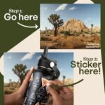 Wondery Official Fifty States Bucket List Travel Water Bottle with Waterproof Stickers and Straw | Cream 32 oz Engraved | Insulated Stainless Steel Vacuum Sealed | Leak Proof - Image 4