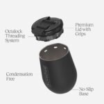 BrüMate Uncork'd 14oz 100% Leakproof Insulated Wine Tumbler | Locking Lid | Insulated Stainless Steel Wine Glass | Perfect For Travel & Outdoors | BPA-Free (Sage) - Image 4