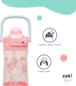 Zak Designs Disney Beacon Kid Water Bottle for Travel or At Home, 12oz Plastic is Durable and Leak-Proof with Liquid Lock Spout, Cover, Carry Handle, Protective Base (Mickey Mouse & Minnie Mouse) - Image 7