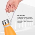 koodee Small Water Bottle for School 9 oz Stainless Steel Double Wall Vacuum Insulated Water Bottle BPA Free, Leak Proof (Mango Yellow) - Image 4