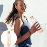 DOITOOL Borosilicate Glass Sports Water Bottle 9Oz Leakproof Portable Transparent Water Bottle with Measurement Scale for Hiking Fitness and Outdoor Use - Image 4