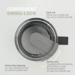 LocknLock Metro Mug, Premium 18/8 Stainless Steel Metal, Double Wall Insulated, Portable Coffee Cup with Lid and Handle for Hot and Cold Drinks, Dark Green, 20 oz - Image 3