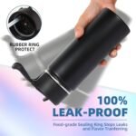 Volhoply 16 OZ Kids Water Bottle Bulk 4 Pack,Insulated Sports Bottles with Straw Lid,Stainless Steel Bottle with Handle Keep Cold & Hot,Double Wall Vacuum Tumbler Cups for School,Girls(Mix, 4) - Image 5