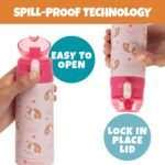 Bentology Stainless Steel 13 oz Unicorn Insulated Water Bottle for Girls – Easy to Use for Kids - Reusable Spill Proof BPA-Free Water Bottle - Image 3