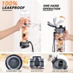 UTEBIT 32 OZ Fruit Infuser Water Bottle, Insulated Sports Water Bottle With Straw, 1L BPA Free Leak Proof Tritan Large Water Jug with Strap for Gym, Camping, Travel, Outdoor - Image 4