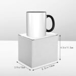 GUISOEI Custom-made Photo Coffee Mug, Customizable Ceramic Porcelain 11 Oz Straight Sided Cylinder Mug with Photo Text Logo, BlackNoCustom, Mother's Day, Father's Day, Wedding, New Year Gift - Image 4