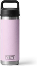 YETI Rambler Bottle Chug, Vaccum Insulated Stainless Steel Bottle with Leakproof Chug Cap, Cherry Blossom, 18 oz (532 ml) - Image 3
