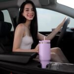 Labulabla 40oz Tumbler with Handle,Double Wall Vacuum Reusable Stainless Steel Insulated Water Bottle,With Leak Proof lid and Straw for Iced or Cold Beverages (Lavender Purple) - Image 5