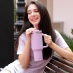 Labulabla 40oz Tumbler with Handle,Double Wall Vacuum Reusable Stainless Steel Insulated Water Bottle,With Leak Proof lid and Straw for Iced or Cold Beverages (Lavender Purple) - Image 6