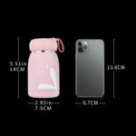 Mini Water Bottle 10.8oz/320ml Travel Coffee Mug with Handle Thermal Cups for Hot and Cold Drinks Insulated Tumblers for Women Vacuum Sealed Flask Pink - Image 6