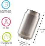 Real Deal Steel Can Tumbler Glass - Set of 2 - Stainless Steel 16oz - Soda Can Cup, Beer Can Glasses - Premium - Image 4