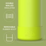 Hydrapeak 32oz Sport Insulated Water Bottle with Straw Lid, Leak & Spill Proof, Keeps Drinks Cold for 24 Hours, Hot for 12 Hours, Premium Stainless Steel Water Bottles (32oz, Neon Green) - Image 4
