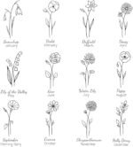 ZOYEPIN Personalized 40 oz Tumbler with Handle and Straw Lid,Custom Gifts for Woman Inspirational Gifts,Vivid Color with 3D Pattern,Insulated Stanless Steel,Birth Month Flower by Line - Image 4