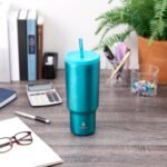 Manna Ranger XL Double-wall Insulated Stainless Steel Tumbler with Leak-proof Smart Seal Lid and Reusable Tritan Straw - 40 Oz - Matte Silver - Image 7