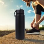 Volhoply 20oz Insulated Stainless Steel Water Bottle with Straw Lid, Kids Wide Mouth Double Wall Vacuum Cups with Handle,Reusable Outdoor Sports Metal Bottles,Travel Flask Keep Cold&Hot(Black,1) - Image 7