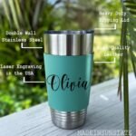 Custom-Crafted Engraved Vegan Leather Tumbler - Personalized Name Engraving - Bespoke Drinkware for Memorable Gifts - Perfect for Any Recipient - Image 9