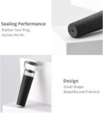 VJIAIEO - Pack of 3 Mini Wine Stoppers Vacuum Wine Stopper Reusable Wine Bottle Stoppers with Built-in Vacuum Pump Leakproof Wine Bottle Sealer Silicone Caps Air Remover Corks Wine Saver - Image 8