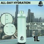 Gorilla E-Tribe Green Water Bottle Time Marker (32oz) - Daily Intake Tracking - BPA Free & Leak Proof Protein Shake Bottle - Ideal for Gym, Office, School & Hiking - Image 3