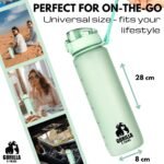 Gorilla E-Tribe Green Water Bottle Time Marker (32oz) - Daily Intake Tracking - BPA Free & Leak Proof Protein Shake Bottle - Ideal for Gym, Office, School & Hiking - Image 5