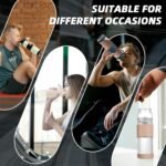 weasland Glass Water Bottle for Protein Mixes 24 oz Protein Shaker Bottles with Whisk Ball Portable Leak Proof Shaker Blender for Fitness BPA Free - Image 7