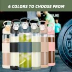 weasland Glass Water Bottle for Protein Mixes 24 oz Protein Shaker Bottles with Whisk Ball Portable Leak Proof Shaker Blender for Fitness BPA Free - Image 8