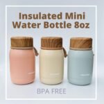 Stainless Steel Vacuum Insulated Mini Water Bottle, 8oz, Double Walled, 3 Colors - Pink, Beige, Blue (Pink) - Image 3