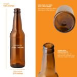 FastRack Beer Bottles Amber Glass Longneck Bottles for Home Brewing 22 oz - Crown Cap Refillable Beer Bottles Food Grade – ECO Friendly Proudly Made in the USA, Brown, Pack of 12 - Image 3