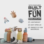 asobu Bestie Bottle Insulated Stainless Steel Water Bottle with Detachable Soft Animal Head Fun Drinking For Kids and Teens with Flexible Reusable Straw 16 Ounce - Image 5
