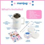 momjug Hydration Water Bottle for Moms 50oz (With Indicator, White) - Image 4