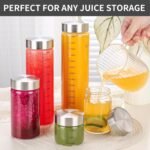 CWHHRN 25 Oz Glass Juice Bottles, 6 Pack Glass Bottles with Lids, BPA Free, Borosilicate Glass, Leak Proof Lids for Juicing, Smoothies, Water Bottles, Food Storage, Shaker Bottles - Image 4
