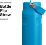 Stanley IceFlow Flip Straw 2.0 Water Bottle 24 OZ | Built-In Straw with Larger Opening | Lightweight & Leak-Resistant | Insulated Stainless Steel | BPA-Free | Azure - Image 4