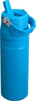 Stanley IceFlow Flip Straw 2.0 Water Bottle 24 OZ | Built-In Straw with Larger Opening | Lightweight & Leak-Resistant | Insulated Stainless Steel | BPA-Free | Azure - Image 9
