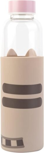 Grupo Erik Glass Water Bottle - Pusheen Merchandise - 17oz / 500ml Water Bottle Hot and Cold, Glass Bottle, Travel Bottles, Gym Bottle - Pusheen Gifts For Cat Lovers - Image 3