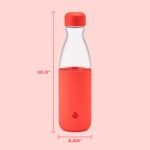 S'well Glass Original Water Bottle, 18oz, Radiant Coral, Borosilicate Glass Bottle With Protective Silicone Sleeve, Zero Plastic, Leakproof, BPA Free - Image 5