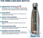 MIRA 17 Oz Stainless Steel Vacuum Insulated Water Bottle - Double Walled Cola Shape Thermos - 24 Hours Cold, 12 Hours Hot - Reusable Metal Water Bottle - Leak-Proof Sports Flask - Rose Pink - Image 6