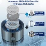 AQUSOFT Portable Alkaline Hydrogen Water Bottle with SPE PEM Technology | Type-C USB Rechargeable Hydrogen Rich Water in 3 Minutes | Borosilicate Glass Water Cup | 2-in-1 Usage Modes | 420ml - Image 3