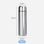 Stainless Steel Insulated Thermal Bottle With Cup Double Walled Flask Vacuum Insulated Tumbler Water Bottle for Tea Hot And Cold Drinks Coffee Cup Sport Travel Mug (33 Ounces) - Image 3