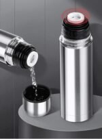 Stainless Steel Insulated Thermal Bottle With Cup Double Walled Flask Vacuum Insulated Tumbler Water Bottle for Tea Hot And Cold Drinks Coffee Cup Sport Travel Mug (33 Ounces) - Image 6