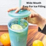 bzyoo SIP 24oz (710ml) Double Wall Plastic Tumbler with Lid and Straw Cold Drink Travel Mug Reusable Ice Coffee Tea Cup Perfect for Office Poolside Parties Gifts Color: Pearl Green - Image 3