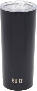 BUILT Double Walled Stainless Steel Tumbler Set with Replacement Lid, 2 Reusable Tritan Wire Straw Cleaning Brush in Gift Box, 20-ounces, Inkwell - Image 6