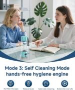 Hydrogen Water Bottle - 5000 PPB in 8 Minutes, Cyclic Mode for 8 Hours, Self Clean, Aluminum & Glass, 360ml Capacity, for Travel, Sports, Office, Home (CyanBlue, 12Oz) - Image 5