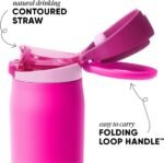 Simple Modern Mesa Loop Water Bottle with Covered Straw and Handle | 24oz Cup Holder Friendly Insulated Stainless Steel Bottles for Travel, Sports and School | Raspberry Vibes - Image 3