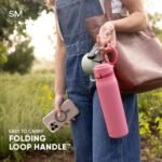 Simple Modern Mesa Loop Water Bottle with Covered Straw and Handle | 24oz Cup Holder Friendly Insulated Stainless Steel Bottles for Travel, Sports and School | Raspberry Vibes - Image 6