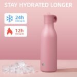 18oz Stainless Steel Water Bottle with Straw, Insulated Metal Travel Water Bottle, Reusable and Leak Proof, BPA Free, Double Wall Design, Pink - Image 3