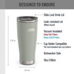 THERMOS ICON SERIES, Stainless Steel Tumbler with Slide Lock, 18 Ounce, River Rock - Image 3