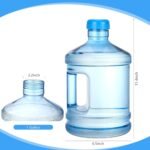Hoolerry 1 Pieces Water Bottle 1 Gallon Round Plastic Water Jug with Handle Reusable Leak Proof Bottle for Gym Sports Office Daily Cold Liquids Drinking Use, Blue - Image 3